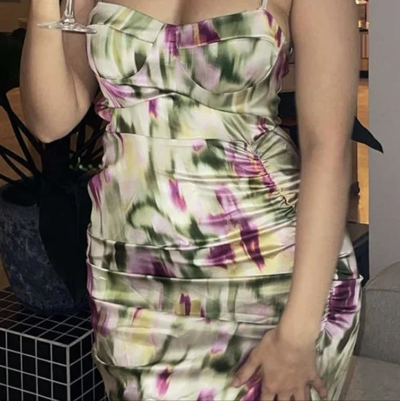 Cider Illusion Ruched Midi Dress NEW Size XL - Picture 3 of 11